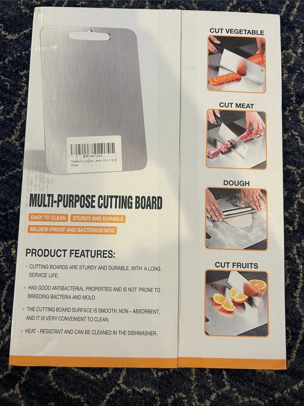 Multi-Purpose Stainless Steel Cutting Board - Silver